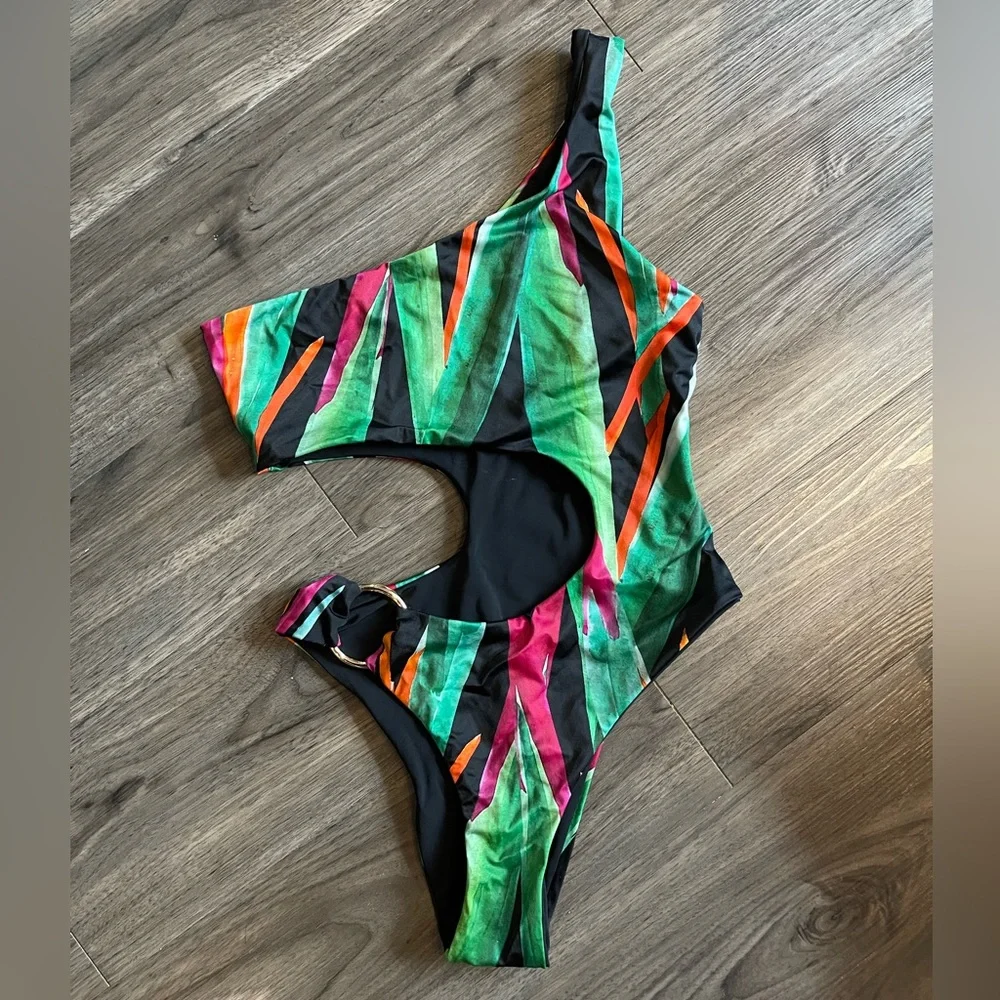 Louisa Ballou Birds Of Paradise Cutout Swimsuit - Picture 2 of 7